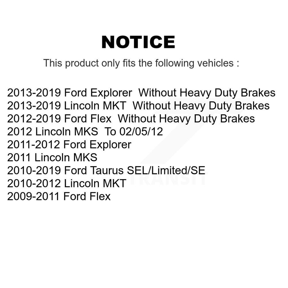 Front Ceramic Disc Brake Pads NWF-PRC1508 For Ford Explorer Flex Taurus Lincoln MKT MKS