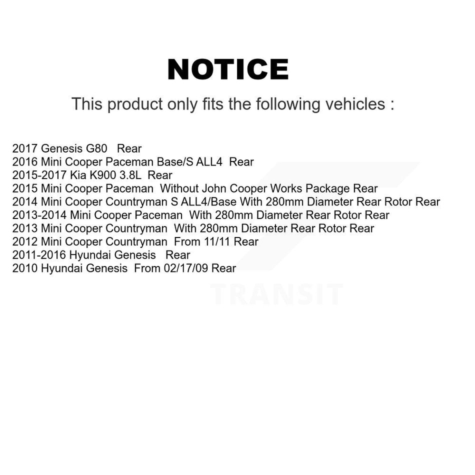 Rear Ceramic Disc Brake Pads NWF-PRC1551 For Hyundai Genesis Mini Cooper Countryman G80 Paceman Kia K900