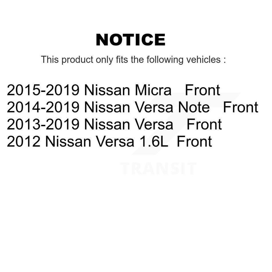 Front Ceramic Disc Brake Pads NWF-PRC1592 For Nissan Versa Note Micra