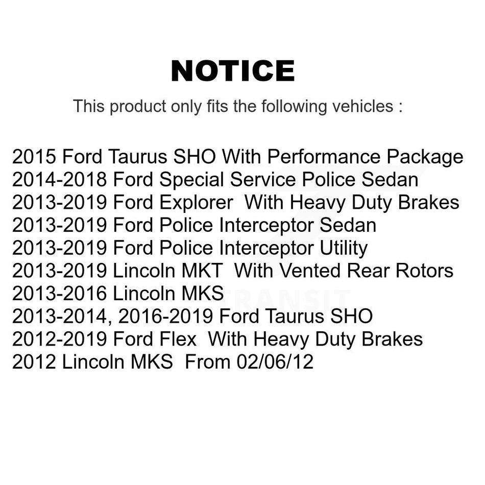 Front Ceramic Disc Brake Pads NWF-PRC1611 For Ford Explorer Flex Taurus Police Interceptor Utility