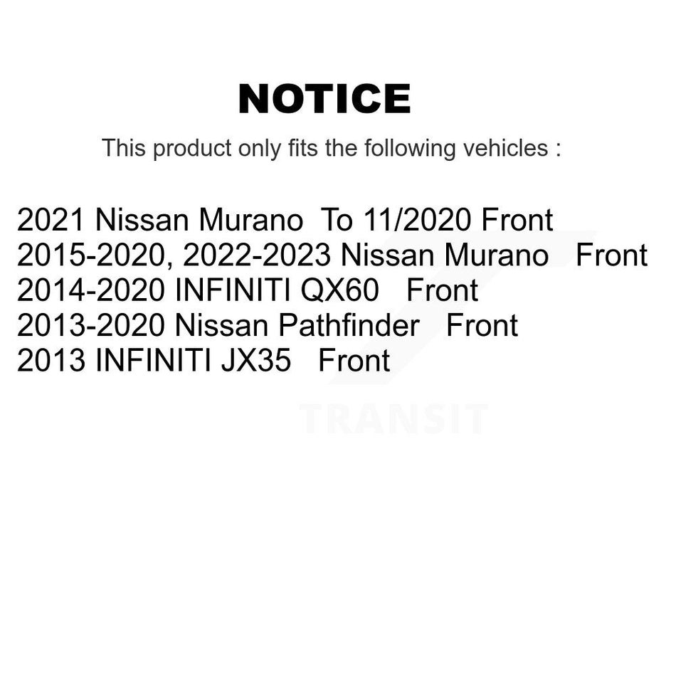 Front Ceramic Disc Brake Pads NWF-PRC1649 For Nissan Pathfinder Murano INFINITI QX60 JX35