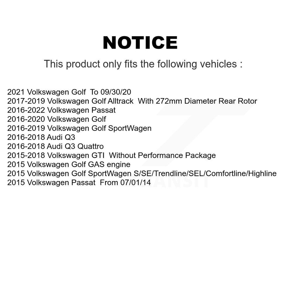 Rear Ceramic Disc Brake Pads NWF-PRC1779 For Volkswagen Golf SportWagen Passat Audi GTI Q3 Alltrack