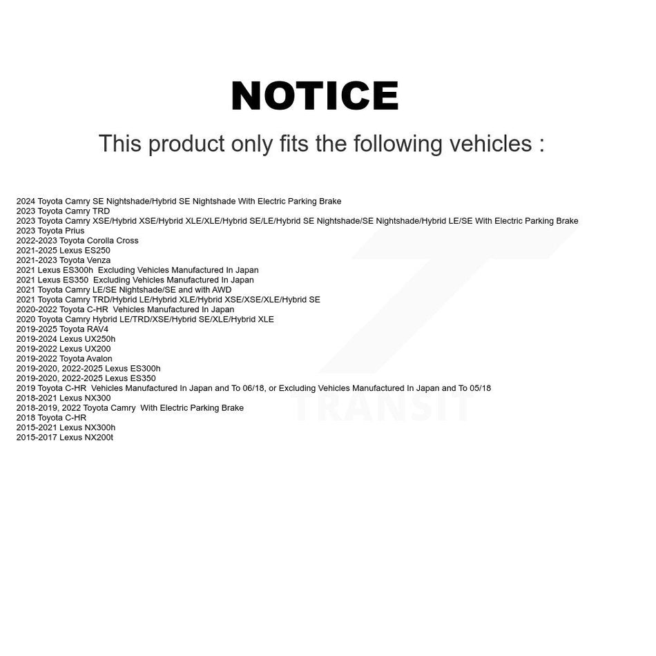 Rear Ceramic Disc Brake Pads NWF-PRC1805 For Toyota RAV4 Camry Lexus C-HR NX300 Corolla Cross NX200t