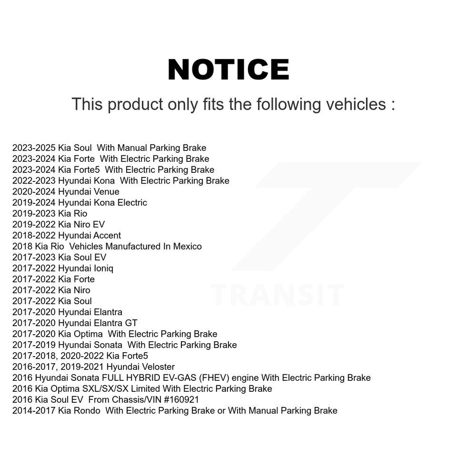 Rear Ceramic Disc Brake Pads NWF-PRC1812 For Hyundai Kia Elantra Forte Venue Soul Kona Rio Electric