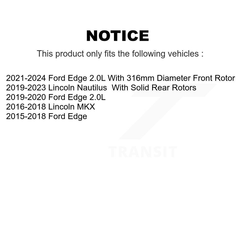 Front Ceramic Disc Brake Pads NWF-PRC1818 For Ford Edge Lincoln Nautilus MKX