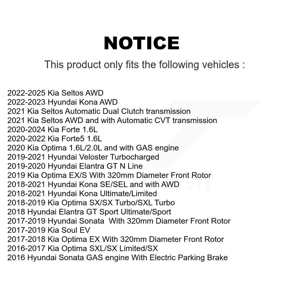 Front Ceramic Disc Brake Pads NWF-PRC1855 For Kia Hyundai Kona Seltos Forte Sonata Elantra GT Optima