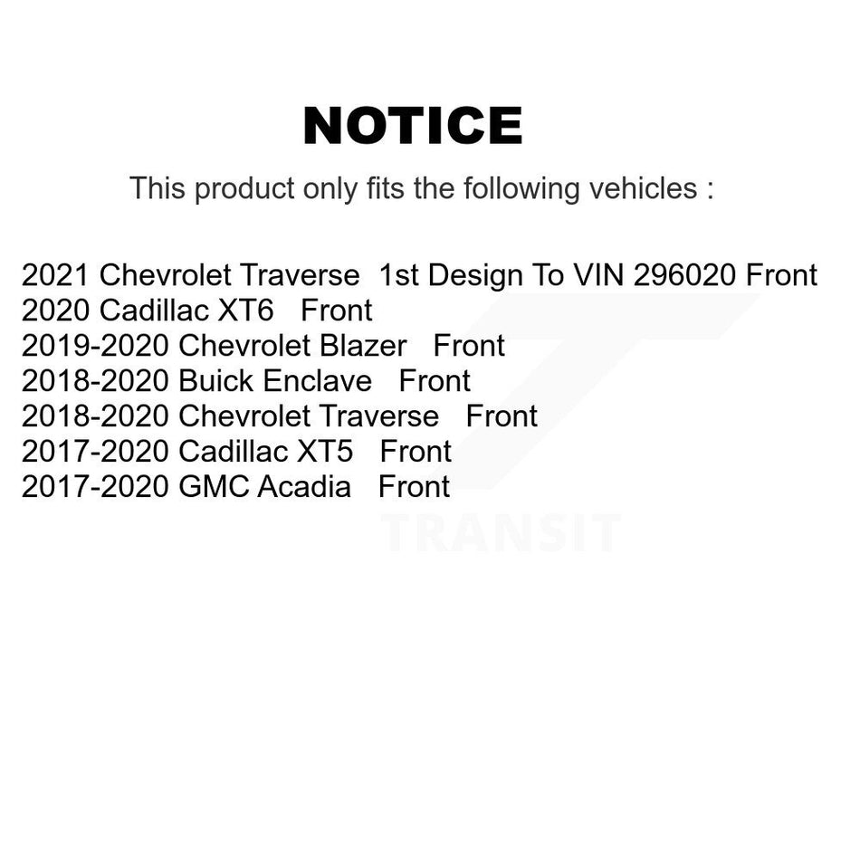 Front Ceramic Disc Brake Pads NWF-PRC1896 For Chevrolet Traverse GMC Acadia Cadillac XT5 Buick Enclave Blazer XT6