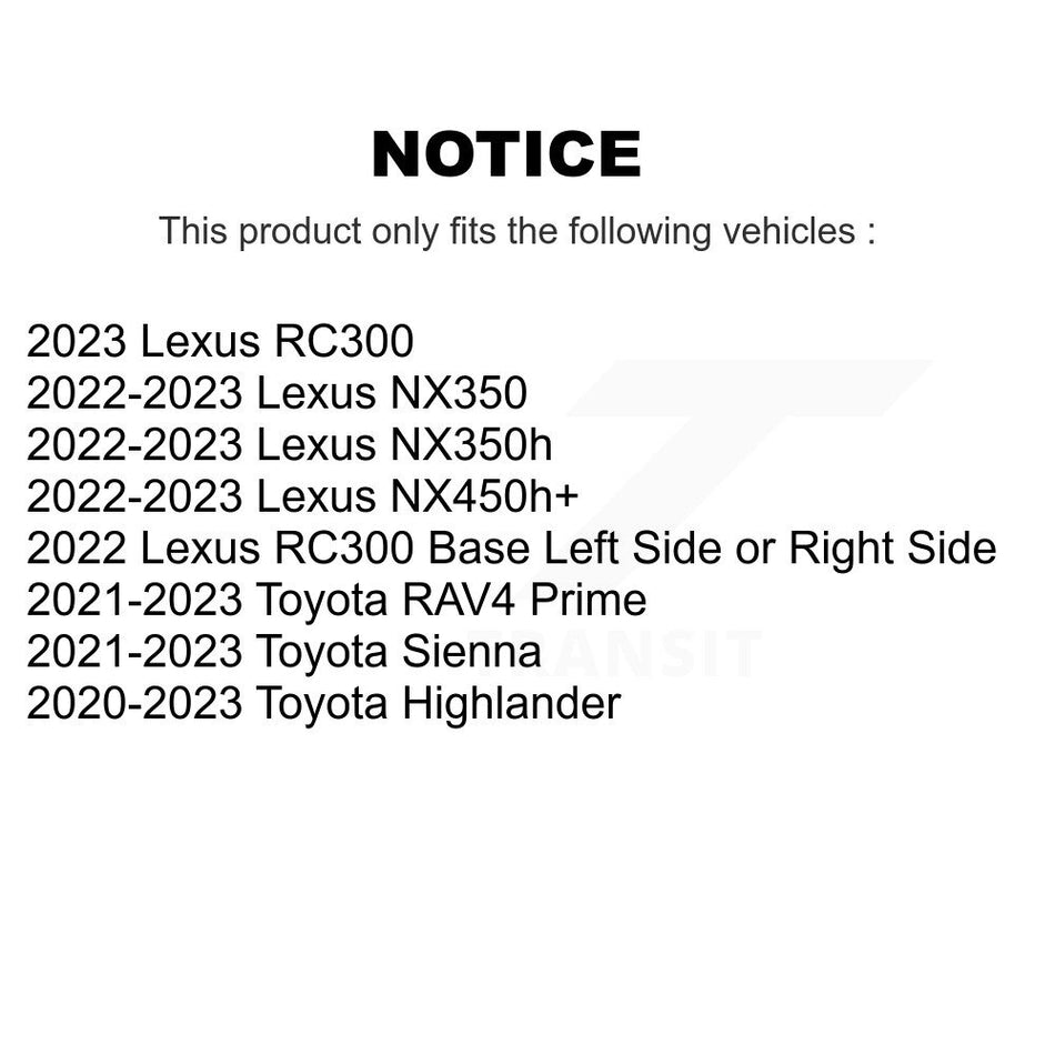 Rear Ceramic Disc Brake Pads NWF-PRC2305 For Toyota Highlander Sienna RAV4 Prime Lexus NX350h NX350