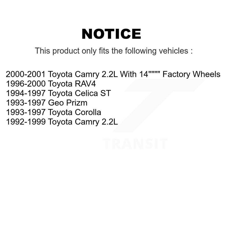 Front Ceramic Disc Brake Pads NWF-PRC562A For Toyota Camry Corolla RAV4 Celica Geo Prizm