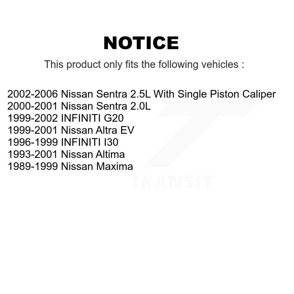Front Ceramic Disc Brake Pads NWF-PRC653 For Nissan Sentra Altima Maxima INFINITI G20 I30 Altra EV