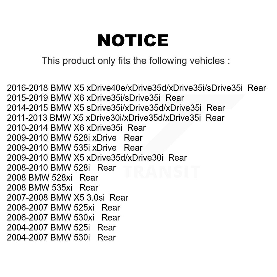 Rear Semi-Metallic Disc Brake Pads NWF-PRM1042 For BMW X5 X6 530i 528i 525i 530xi 535xi xDrive 535i 528xi 525xi