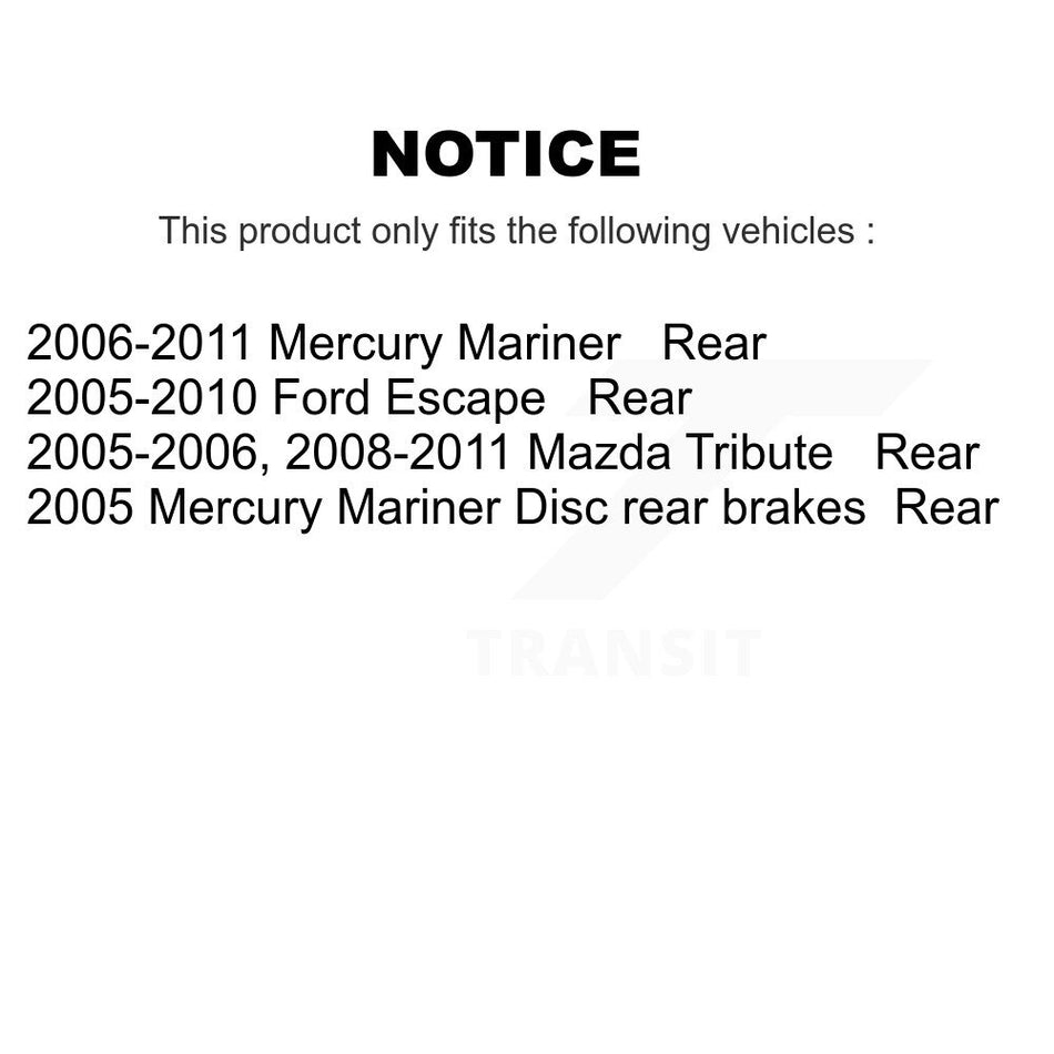 Rear Semi-Metallic Disc Brake Pads NWF-PRM1055 For Ford Escape Mercury Mariner Mazda Tribute