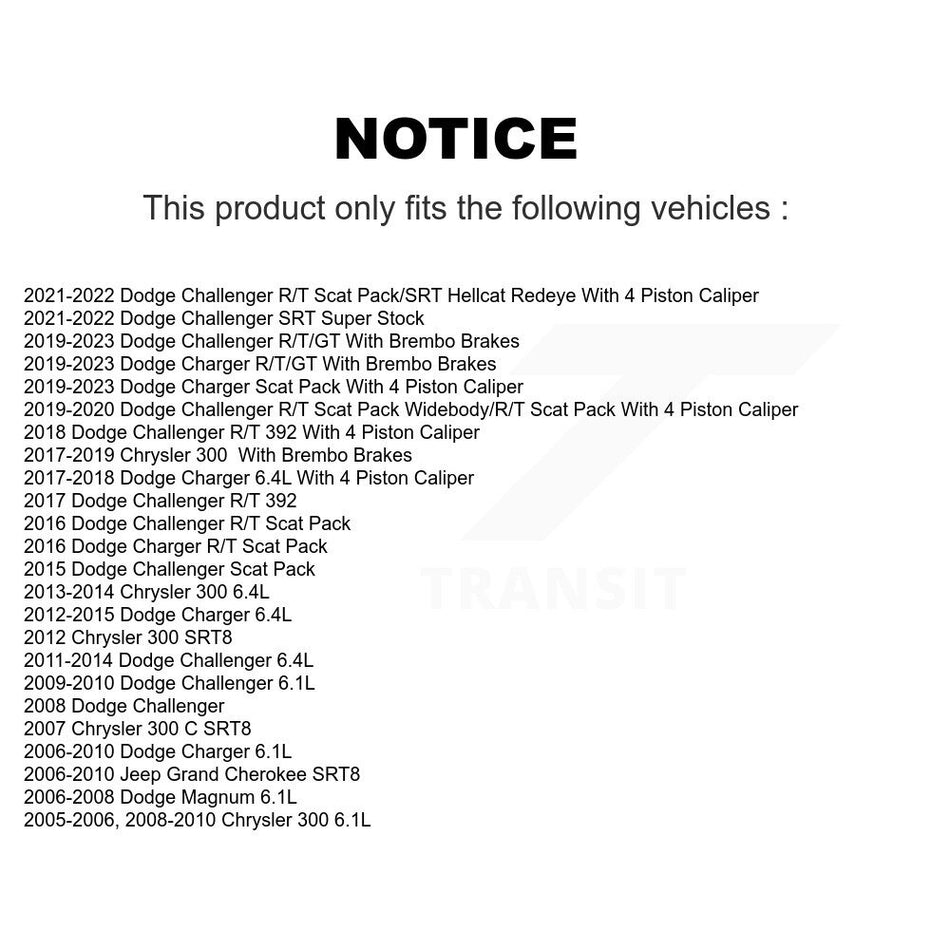 Front Semi-Metallic Disc Brake Pads NWF-PRM1149 For Dodge Charger Chrysler 300 Challenger Jeep Grand