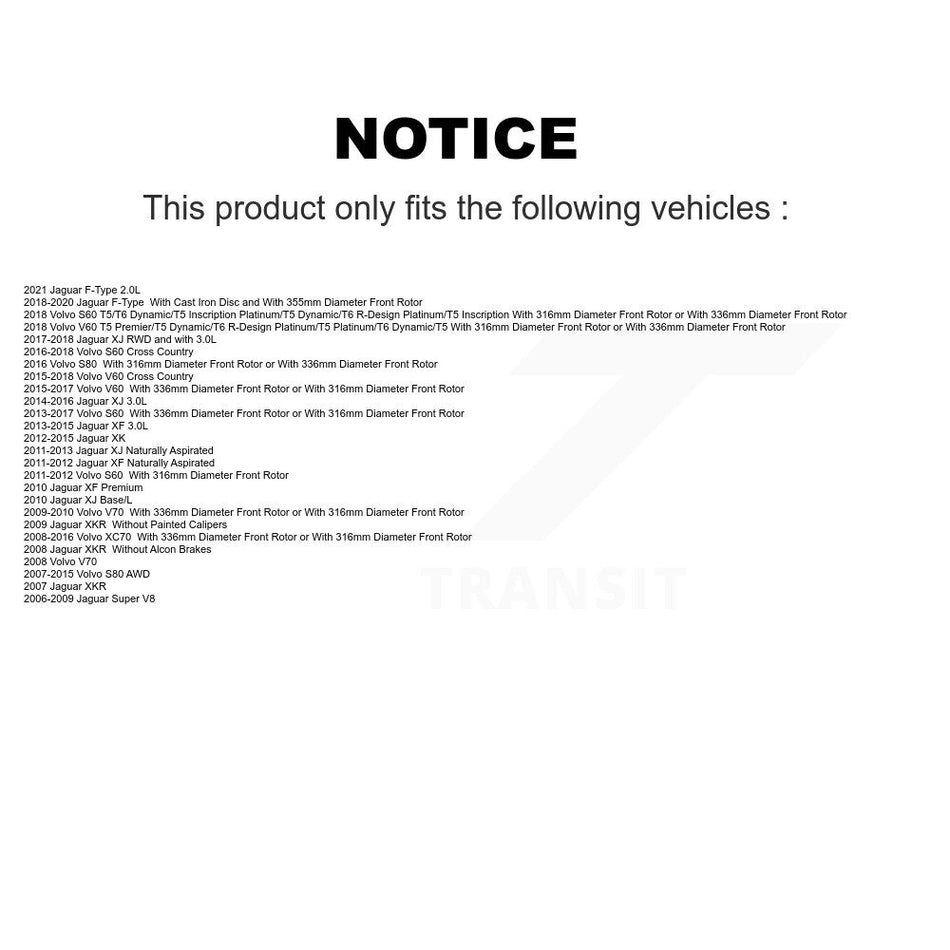 Front Semi-Metallic Disc Brake Pads NWF-PRM1240 For Volvo XC70 S60 Jaguar V60 XF S80 Cross Country