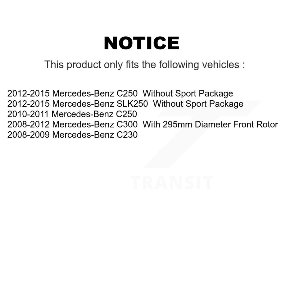 Front Semi-Metallic Disc Brake Pads NWF-PRM1340 For Mercedes-Benz C300 C250 C230 SLK250