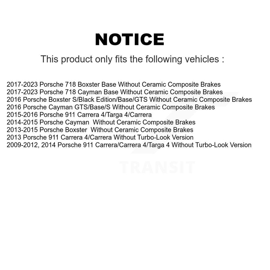 Front Semi-Metallic Disc Brake Pads NWF-PRM1389 For Porsche 911 718 Cayman Boxster