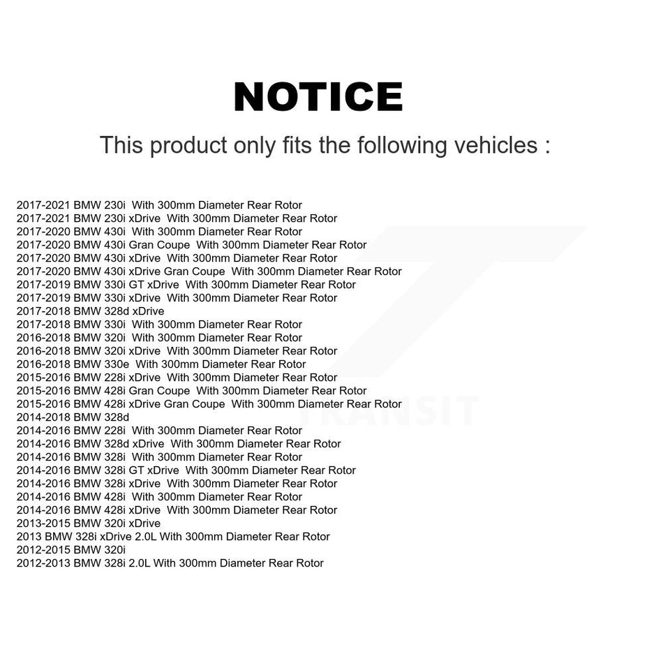 Rear Semi-Metallic Disc Brake Pads NWF-PRM1613 For BMW 328i xDrive 330i 320i 428i 328d 230i 430i GT