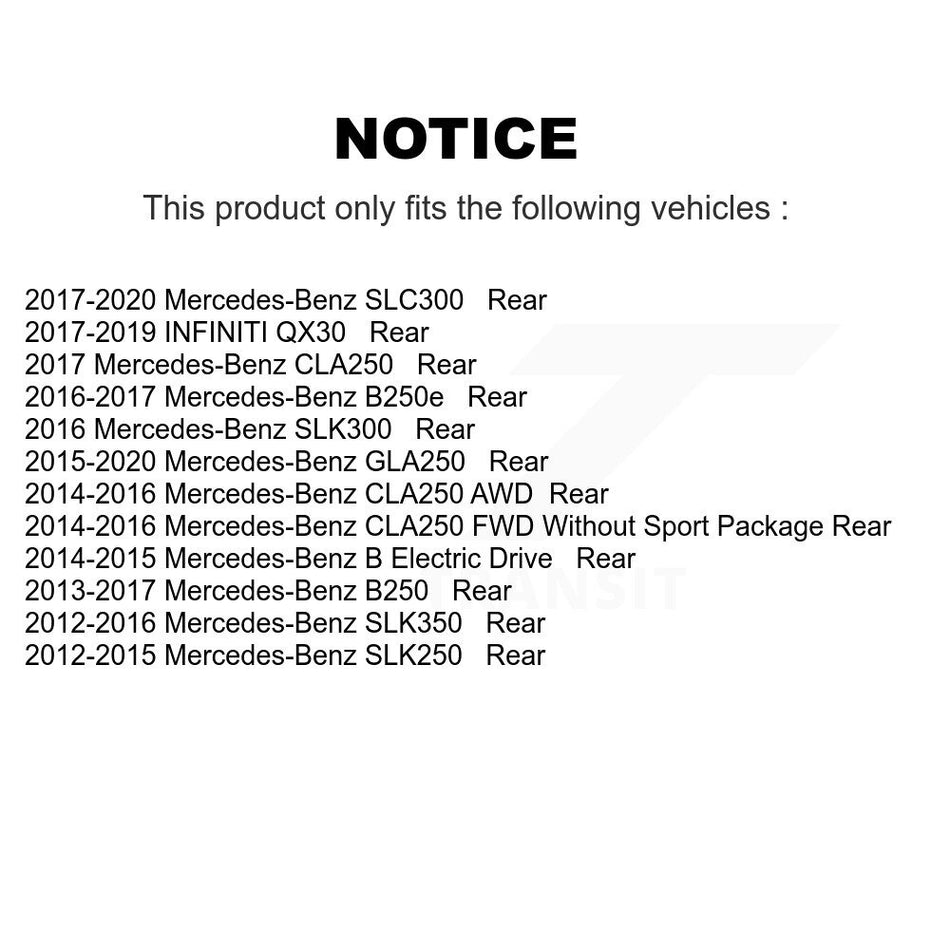 Rear Semi-Metallic Disc Brake Pads NWF-PRM1646 For Mercedes-Benz GLA250 CLA250 INFINITI QX30 SLK250 SLK350 SLC300 SLK300 B Electric Drive B250e B250