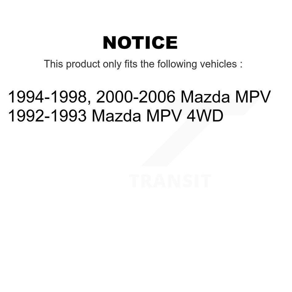 Front Semi-Metallic Disc Brake Pads NWF-PRM551 For Mazda MPV