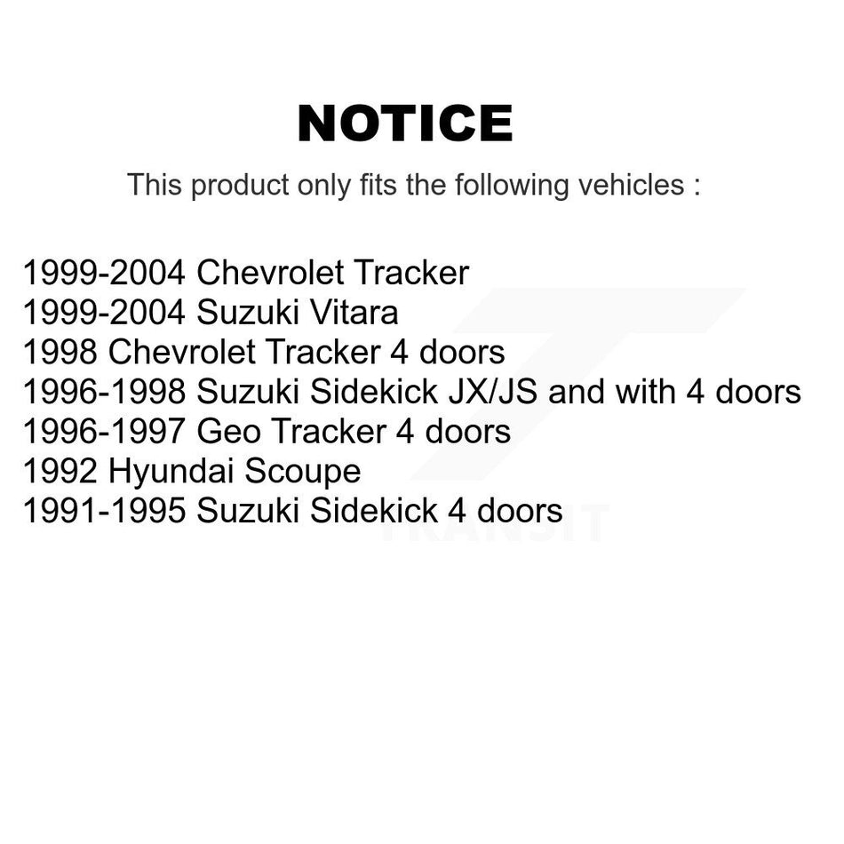 Front Semi-Metallic Disc Brake Pads NWF-PRM556 For Tracker Chevrolet Suzuki Sidekick Vitara Geo
