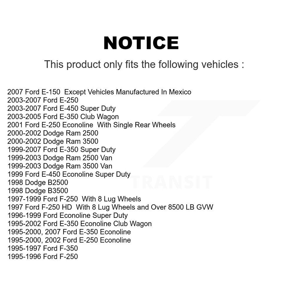 Front Semi-Metallic Disc Brake Pads NWF-PRM655 For Ford Dodge E-350 Super Duty Ram 2500 F-250 E-250