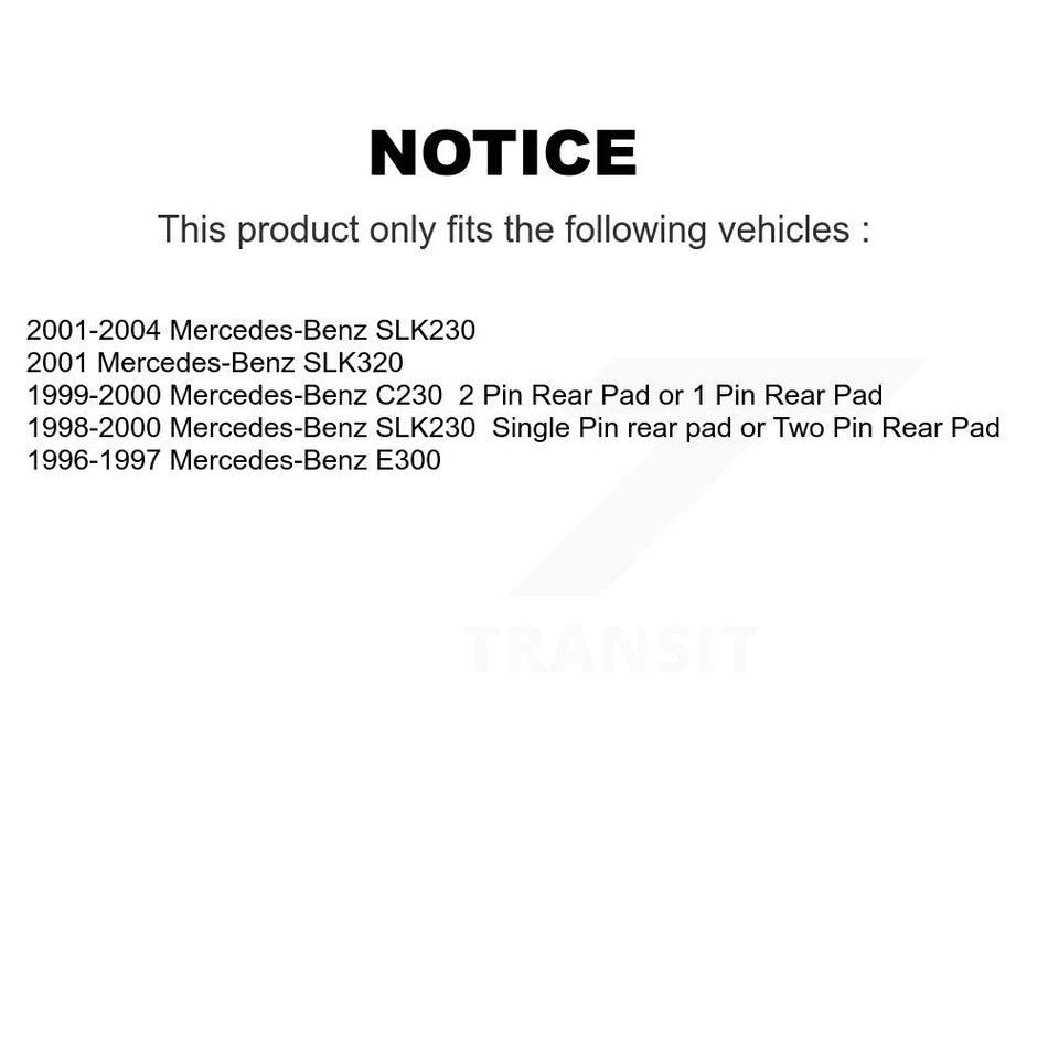 Front Semi-Metallic Disc Brake Pads NWF-PRM710 For Mercedes-Benz SLK230 C230 SLK320 E300