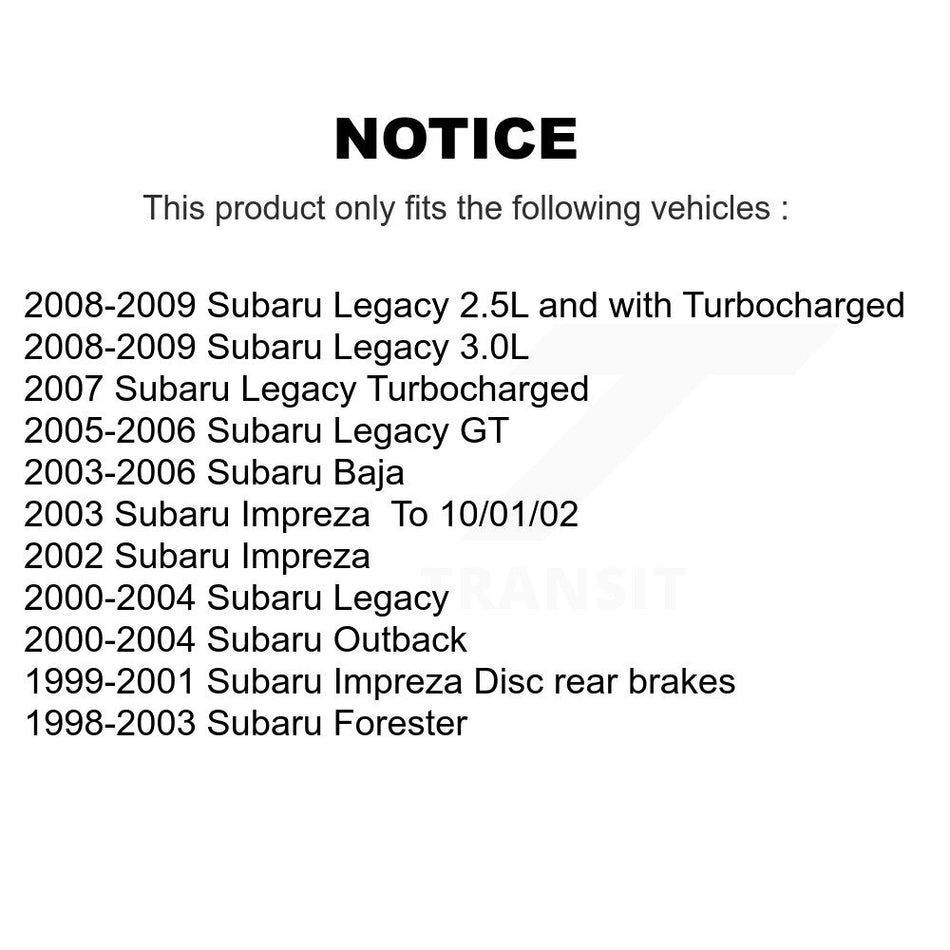 Rear Semi-Metallic Disc Brake Pads NWF-PRM770 For Subaru Legacy Forester Impreza Outback Baja