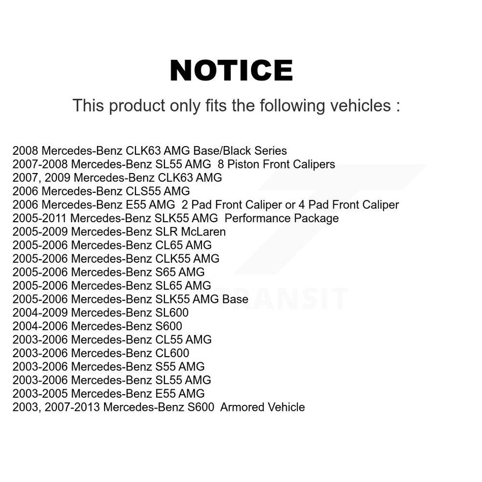 Rear Semi-Metallic Disc Brake Pads NWF-PRM984A For Mercedes-Benz SL55 AMG SLK55 E55 CLS55 SL600 S55