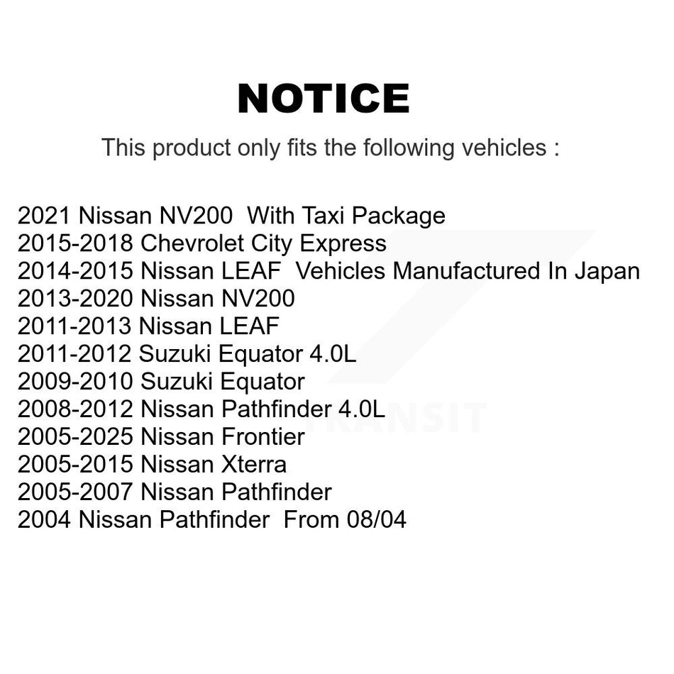Front Ceramic Disc Brake Pads NWF-PTC1094 For Nissan Frontier Pathfinder NV200 Xterra LEAF Chevrolet