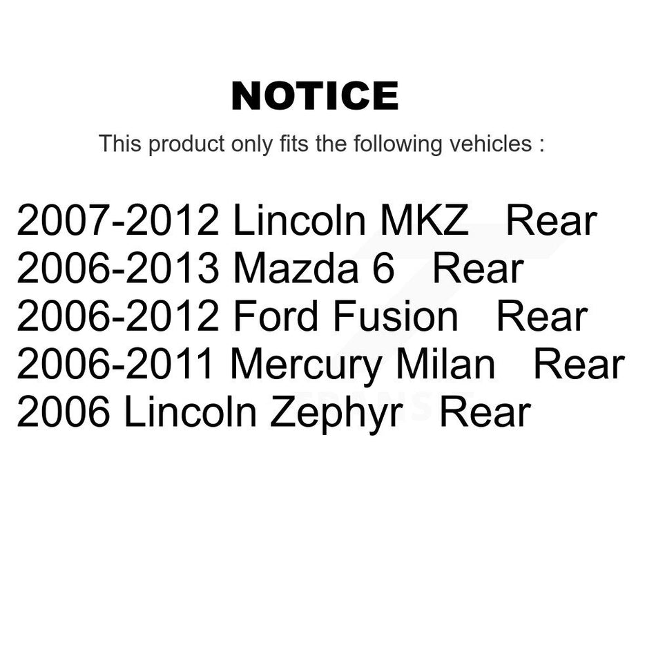 Rear Ceramic Disc Brake Pads NWF-PTC1161 For Ford Fusion Mazda 6 Lincoln MKZ Mercury Milan Zephyr