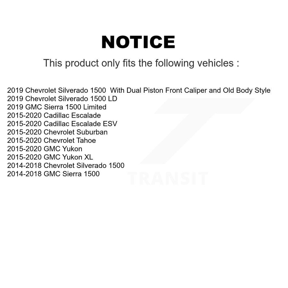 Rear Ceramic Disc Brake Pads NWF-PTC1707 For Chevrolet GMC Silverado 1500 Sierra Tahoe Yukon XL LD