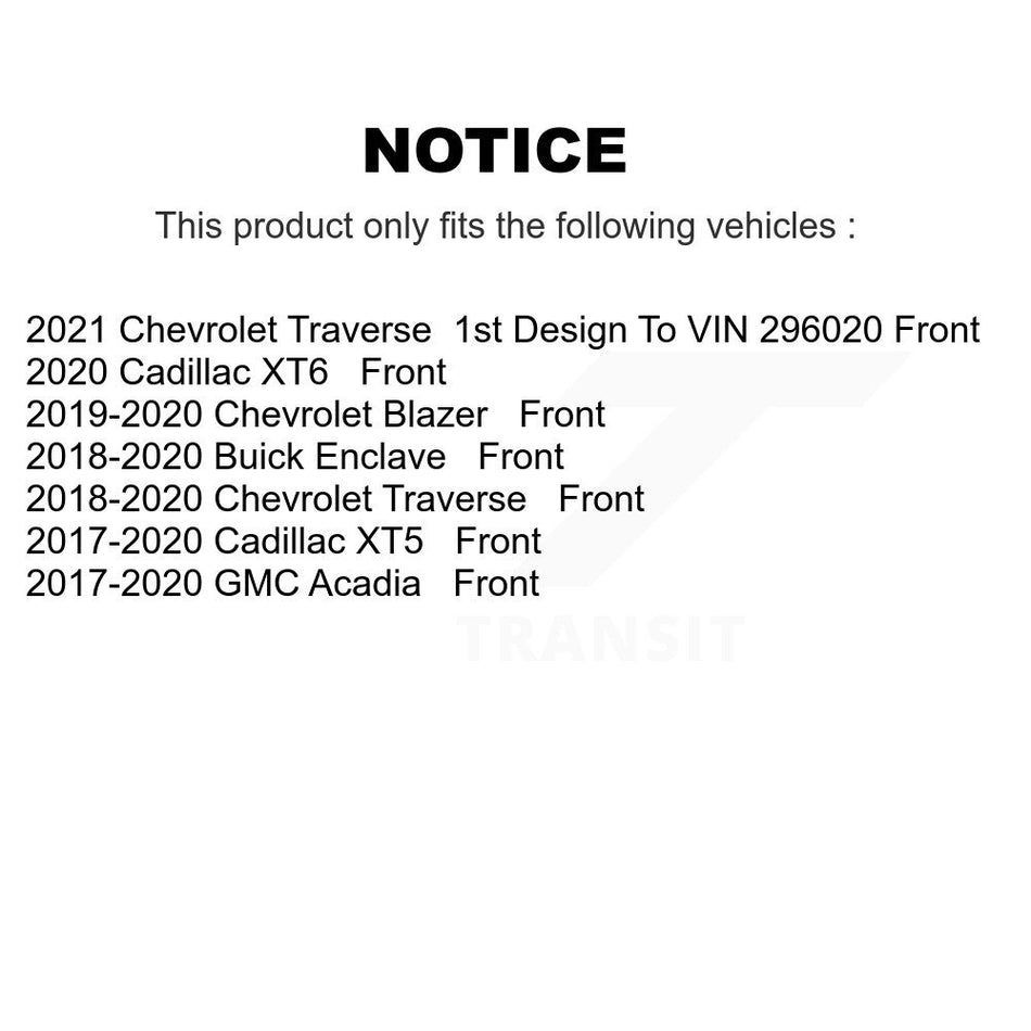 Front Ceramic Disc Brake Pads NWF-PTC1896 For Chevrolet Traverse GMC Acadia Cadillac XT5 Buick Enclave Blazer XT6