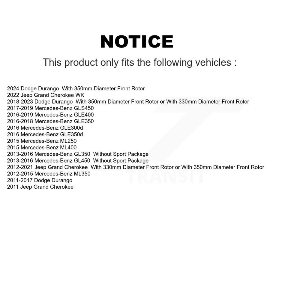 Front Ceramic Disc Brake Pads NWF-PTC1904 For Jeep Grand Cherokee Dodge Durango Mercedes-Benz ML350