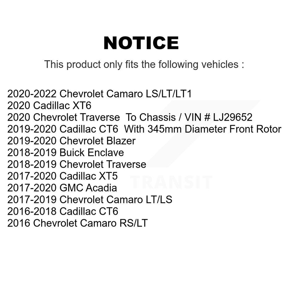 Rear Ceramic Disc Brake Pads NWF-PTC1914 For Chevrolet Cadillac XT5 Traverse GMC Acadia Camaro Buick