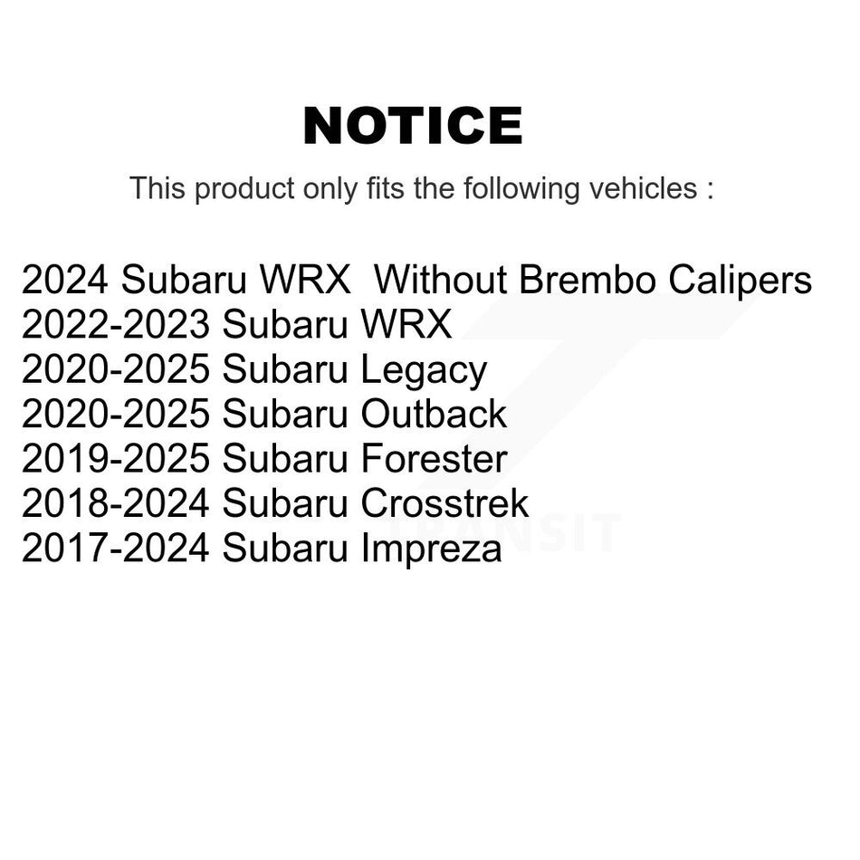 Front Ceramic Disc Brake Pads NWF-PTC2045 For Subaru Crosstrek Forester Outback Impreza WRX Legacy