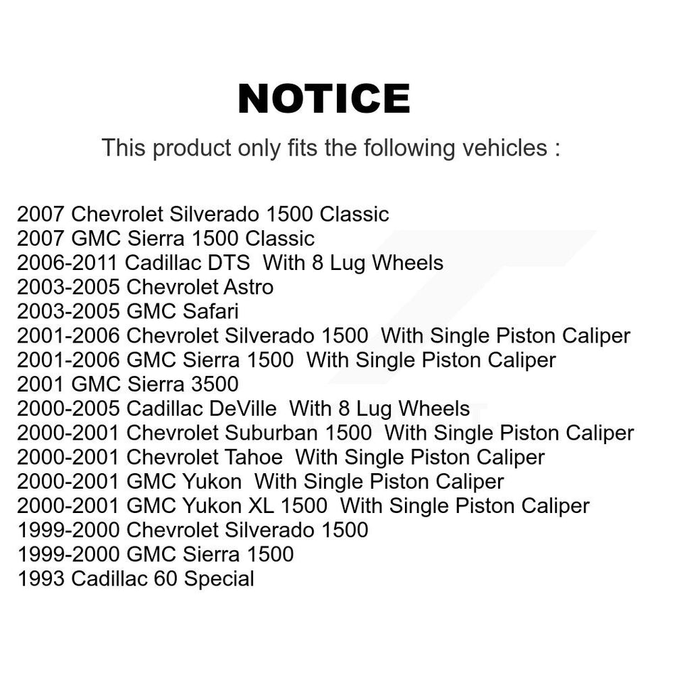 Rear Ceramic Disc Brake Pads NWF-PTC792A For Chevrolet GMC Silverado 1500 Sierra Cadillac DTS Astro