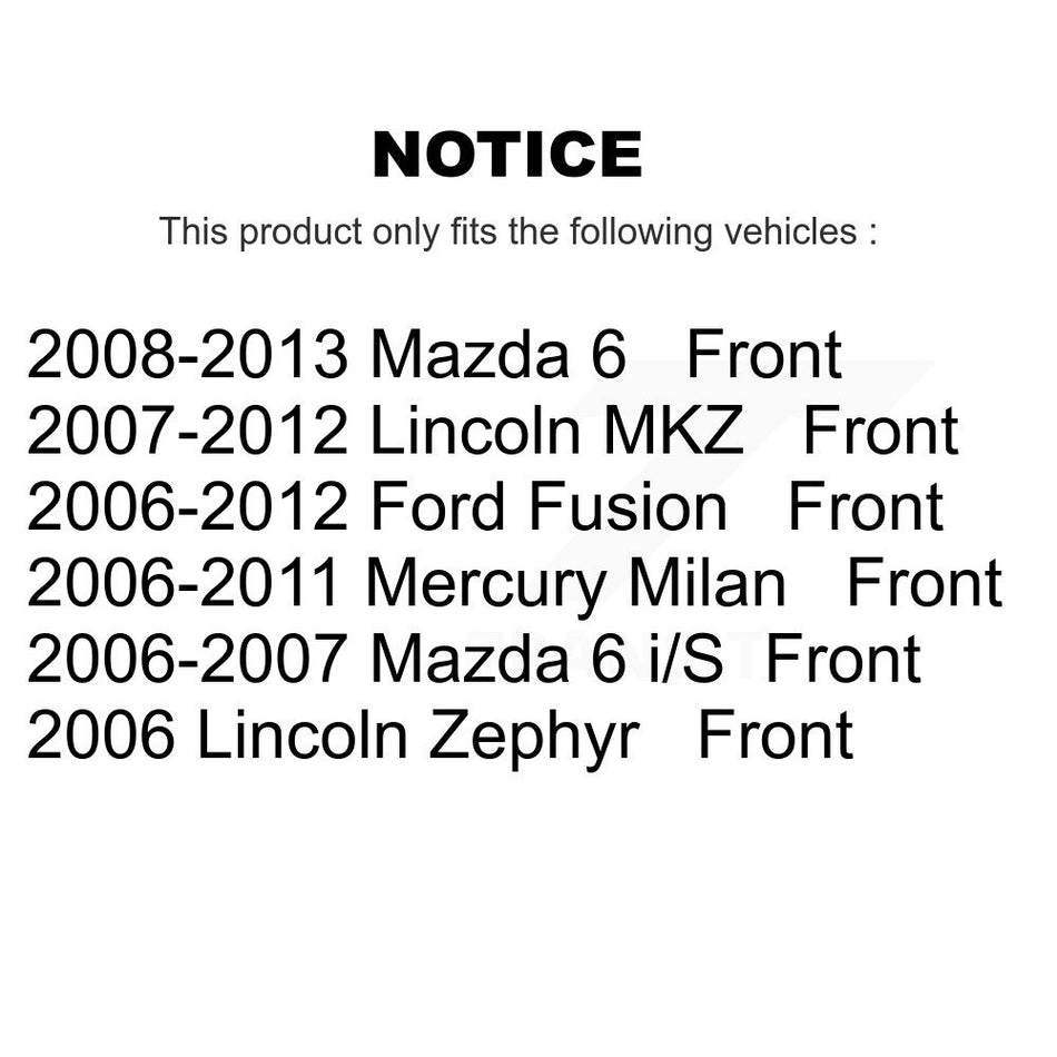 Front Semi-Metallic Disc Brake Pads NWF-PTM1164 For Ford Fusion Mazda 6 Lincoln MKZ Mercury Milan Zephyr