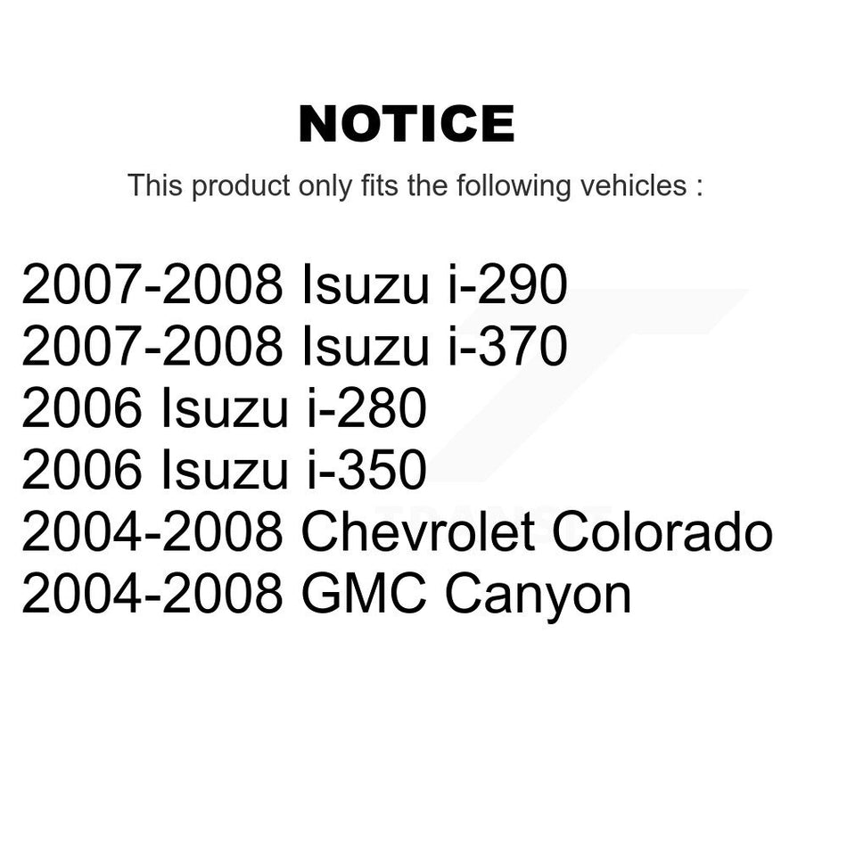 Front Semi-Metallic Disc Brake Pads PPF-D1039 For Chevrolet Colorado GMC Canyon Isuzu i-290 i-280 i-370 i-350