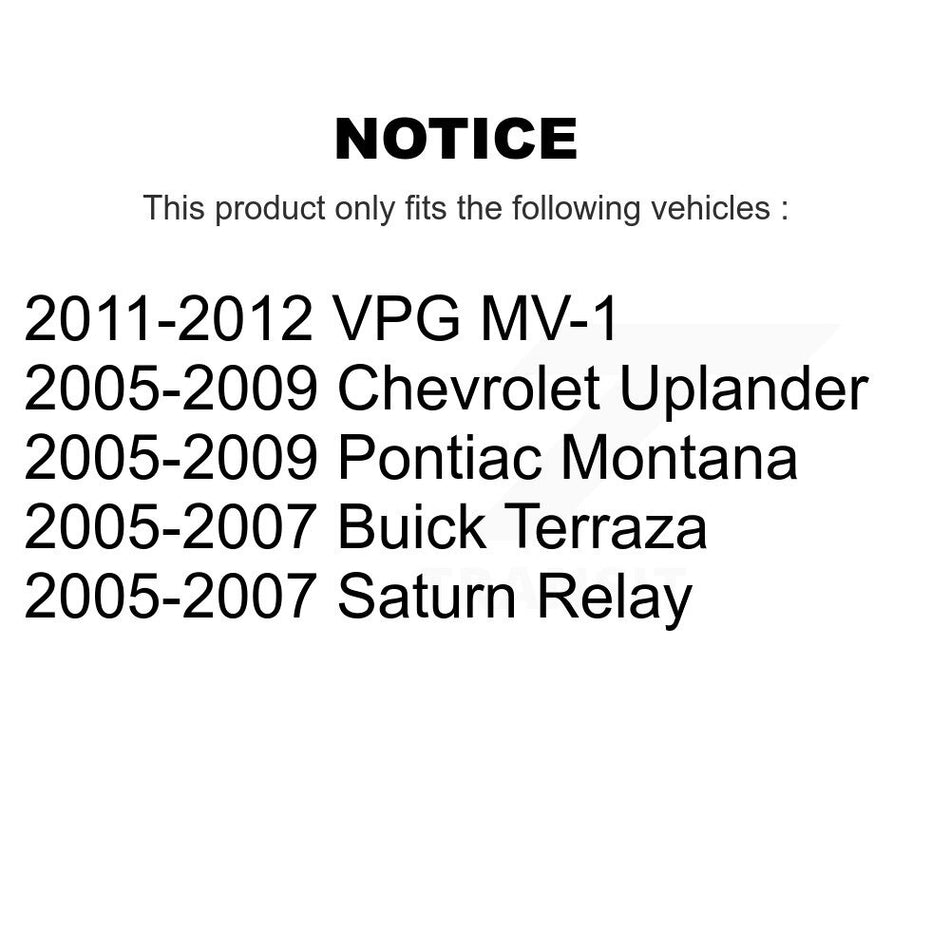 Rear Semi-Metallic Disc Brake Pads PPF-D1093 For Pontiac Montana Chevrolet Uplander Buick Terraza