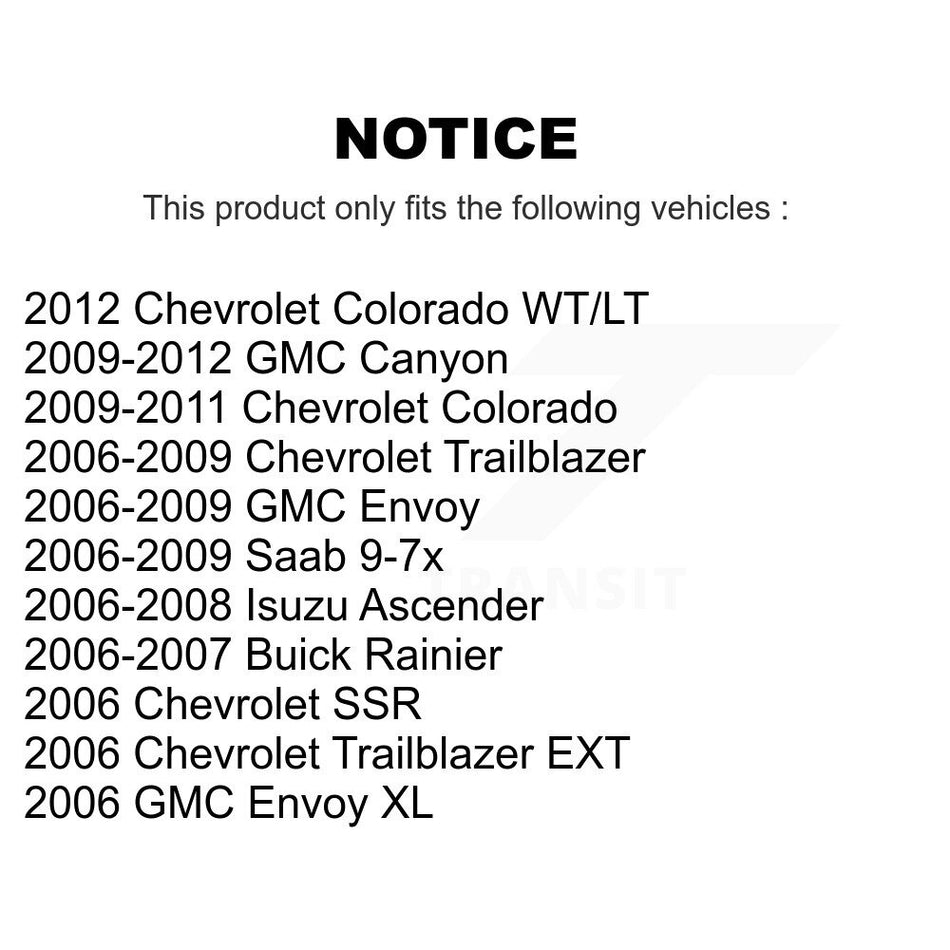Front Semi-Metallic Disc Brake Pads PPF-D1169 For Chevrolet Trailblazer GMC Envoy Colorado Canyon EXT XL Buick Rainier Saab 9-7x Isuzu Ascender