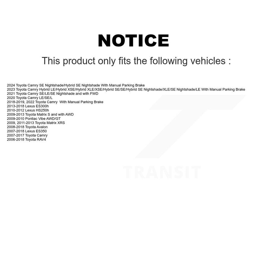 Rear Semi-Metallic Disc Brake Pads PPF-D1212 For Toyota RAV4 Camry Matrix Lexus ES350 Pontiac Vibe