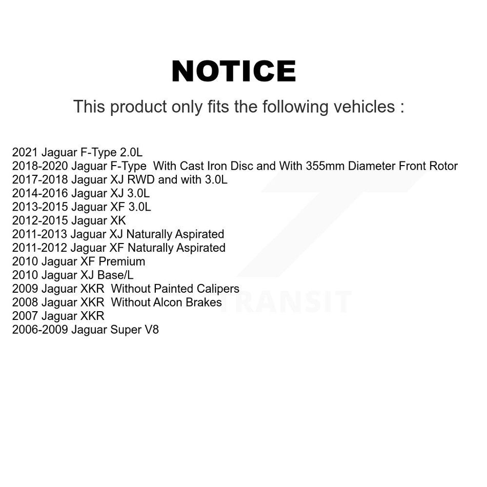 Front Semi-Metallic Disc Brake Pads PPF-D1240 For Jaguar XF XJ F-Type XKR XK Super V8