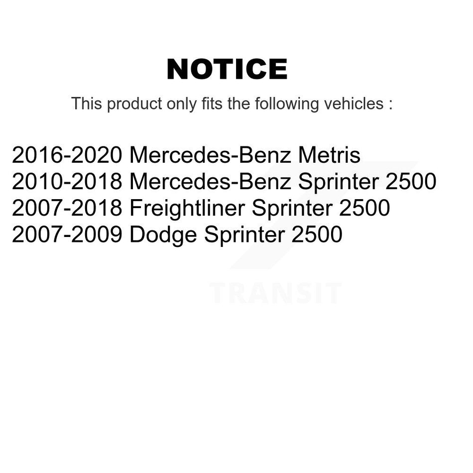 Semi-Metallic Disc Brake Pads PPF-D1316A For Sprinter 2500 Mercedes-Benz Metris Freightliner Dodge