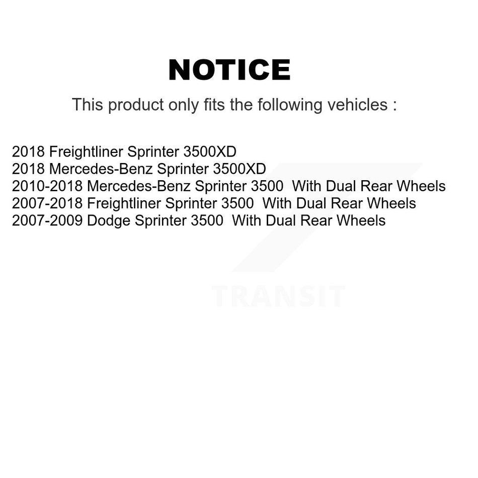Rear Semi-Metallic Disc Brake Pads PPF-D1318A For Sprinter 3500 Mercedes-Benz Dodge Freightliner