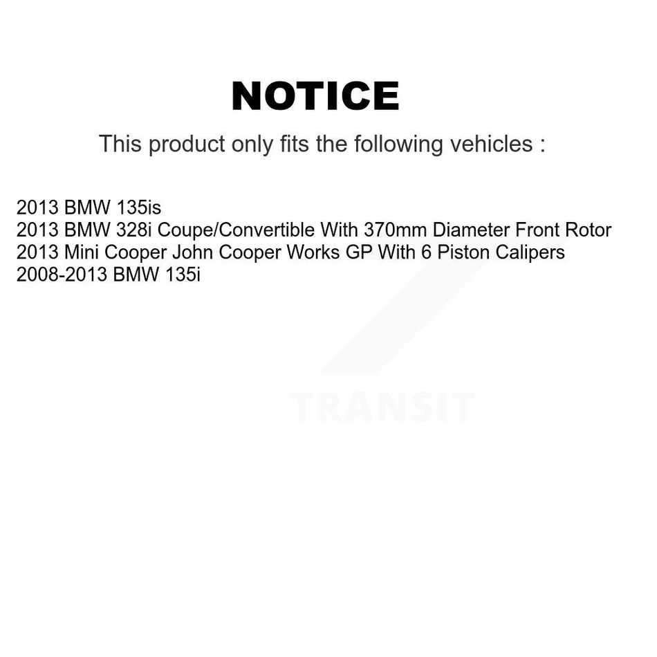 Front Semi-Metallic Disc Brake Pads PPF-D1371 For Mini Cooper BMW 135i 328i 135is