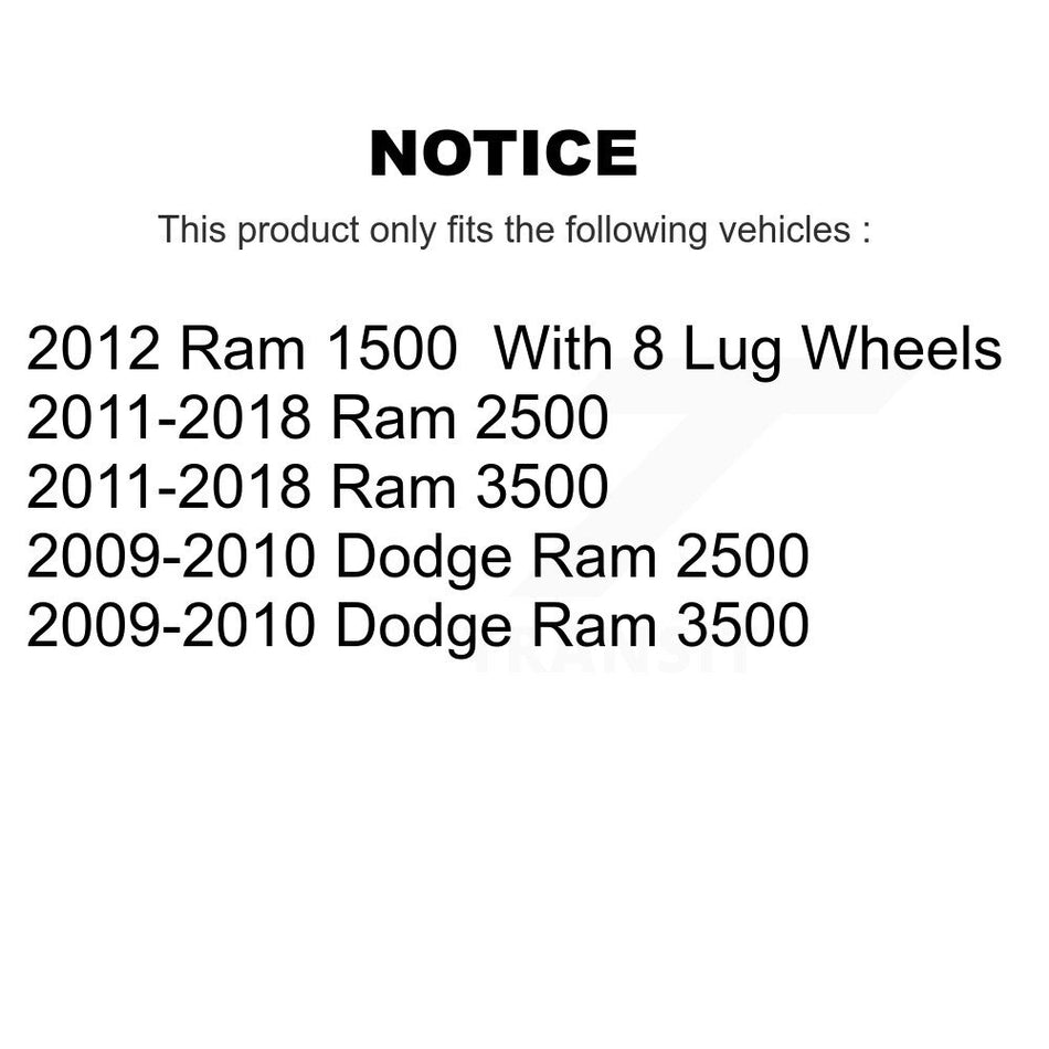 Rear Semi-Metallic Disc Brake Pads PPF-D1400 For Ram 3500 2500 1500 Dodge