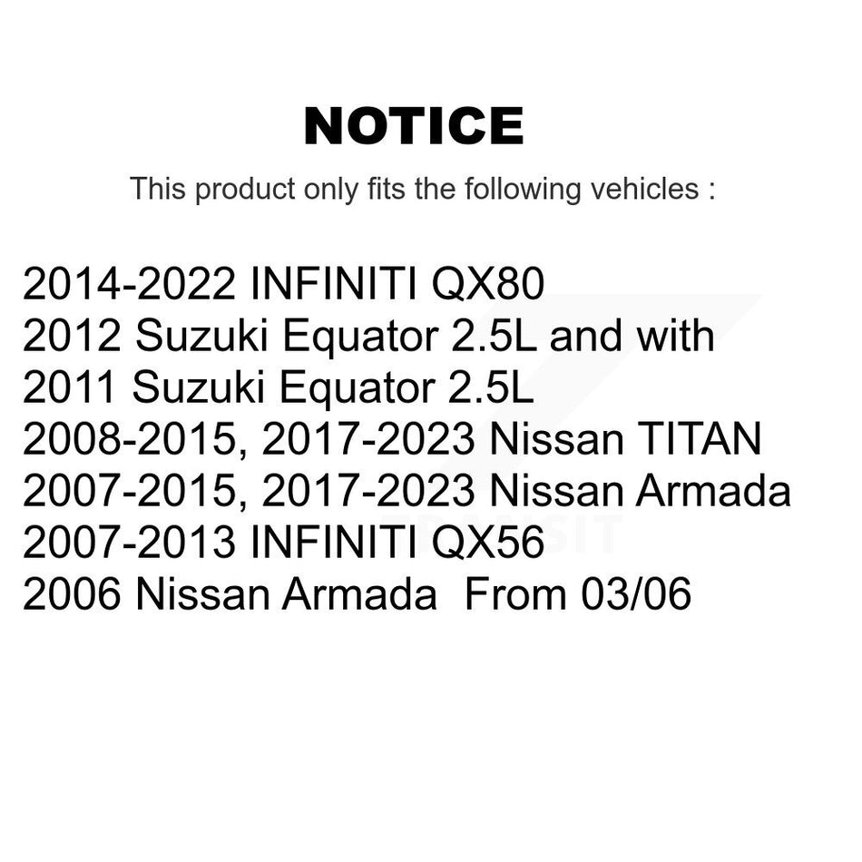 Front Semi-Metallic Disc Brake Pads PPF-D1509 For Nissan Armada Titan INFINITI QX80 QX56 Suzuki Equator TITAN