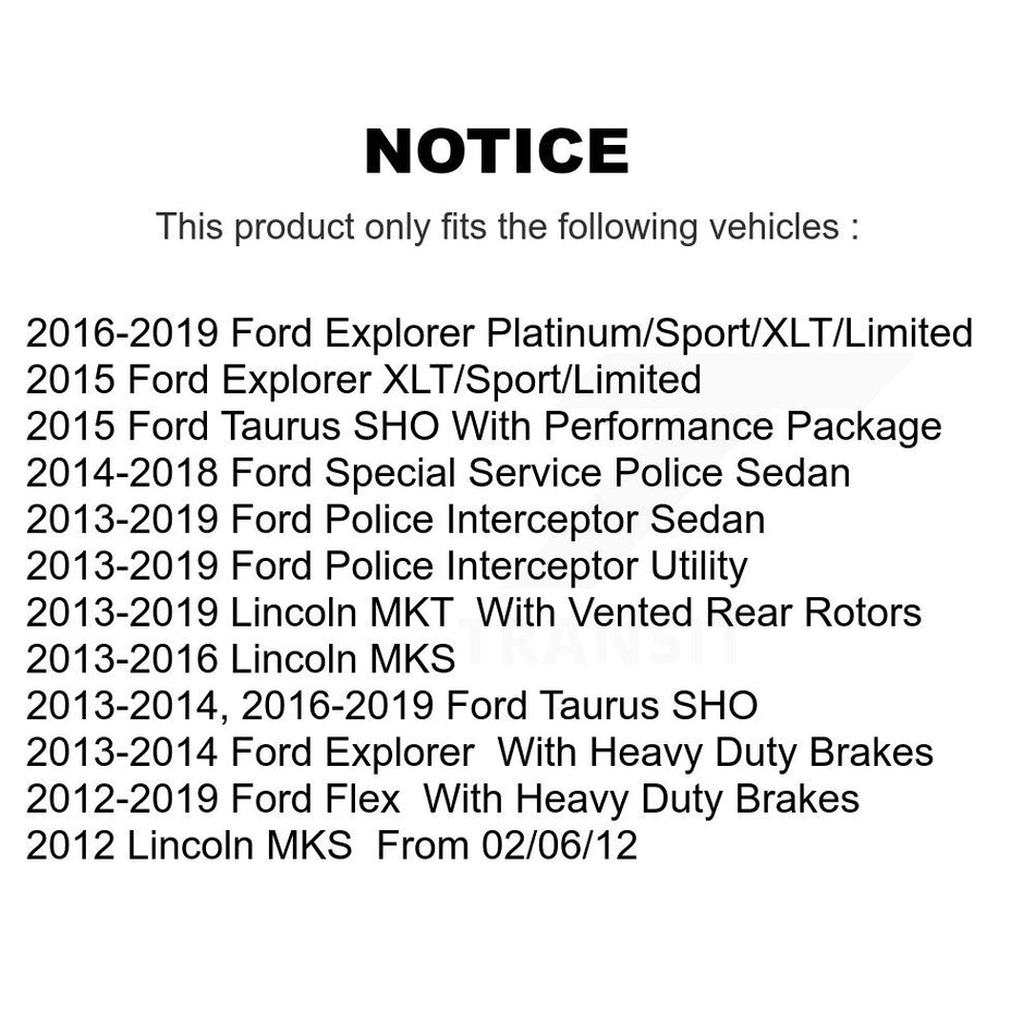 Front Semi-Metallic Disc Brake Pads PPF-D1611 For Ford Explorer Taurus Flex Police Interceptor Utility Lincoln Sedan MKS MKT Special Service