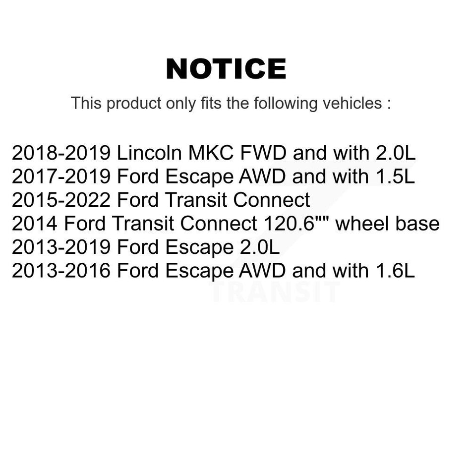 Front Semi-Metallic Disc Brake Pads PPF-D1645 For Ford Escape Transit Connect Lincoln MKC