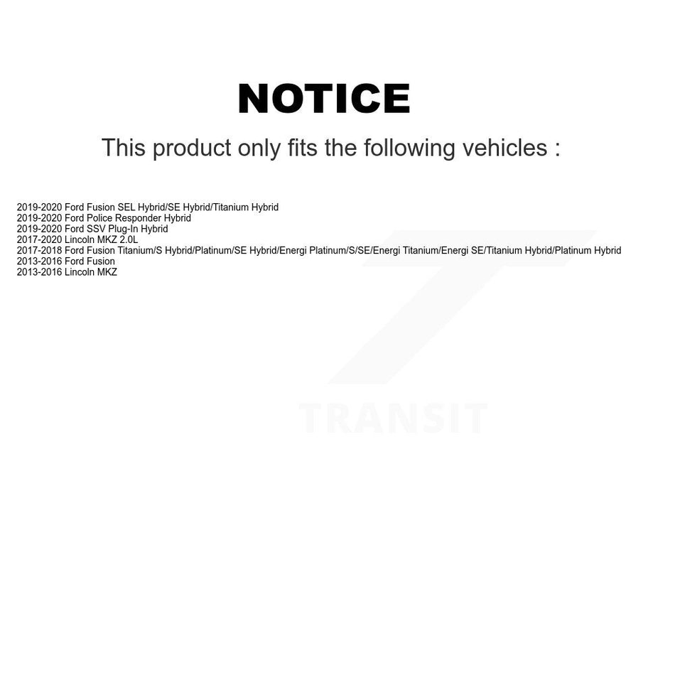 Front Semi-Metallic Disc Brake Pads PPF-D1653 For Ford Fusion Lincoln MKZ Police Responder Hybrid